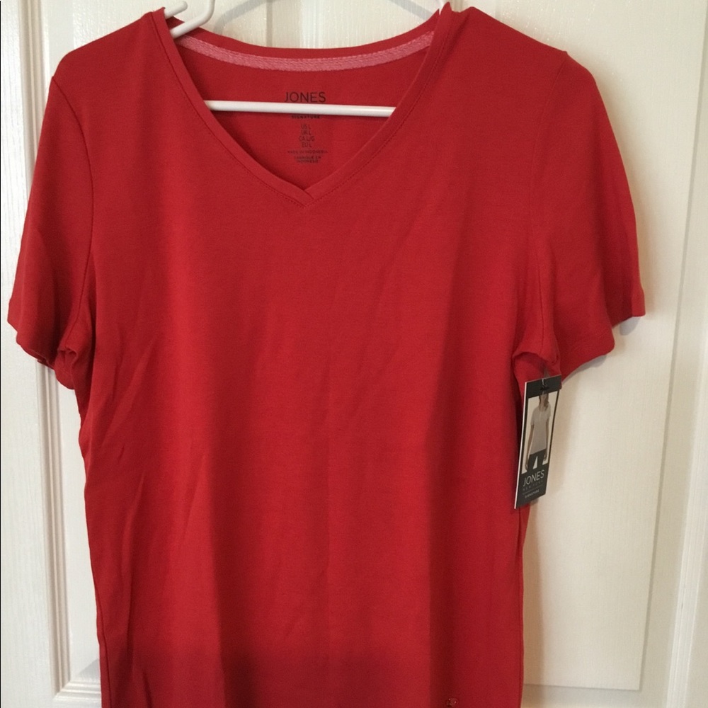Jones New York Signature Red Top
